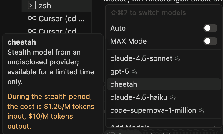 Screenshot cheetah